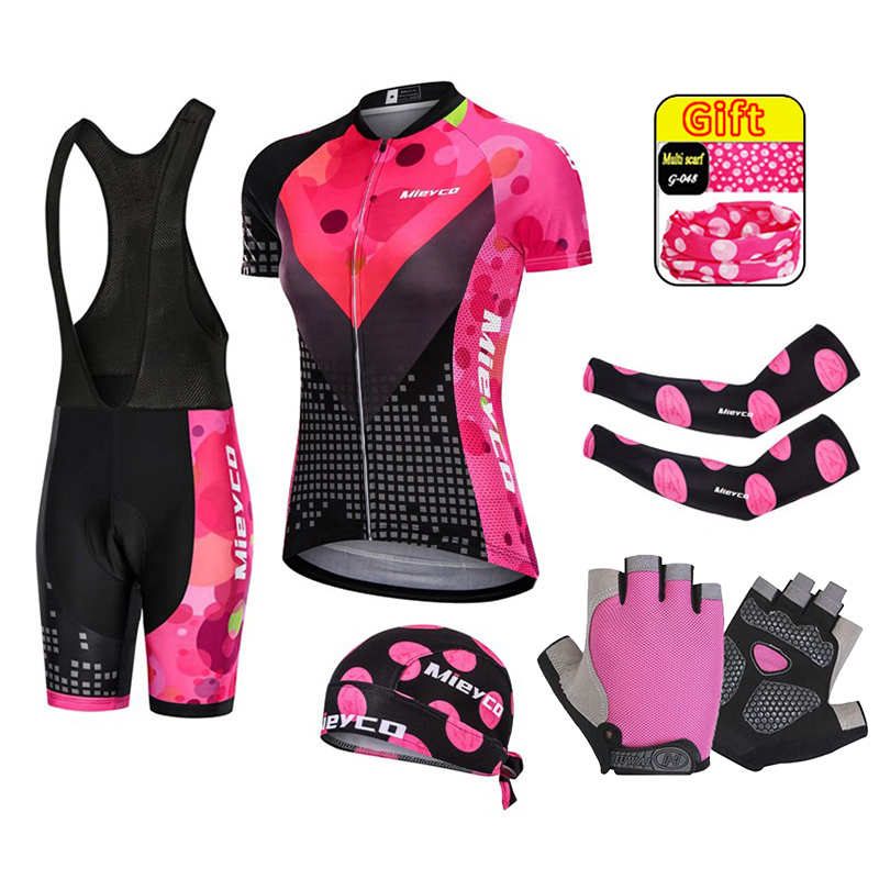 Mountain Biking Outfit - Mountainbikepak voor dames, fietsteamoutfit, MTB wielertruikleding,