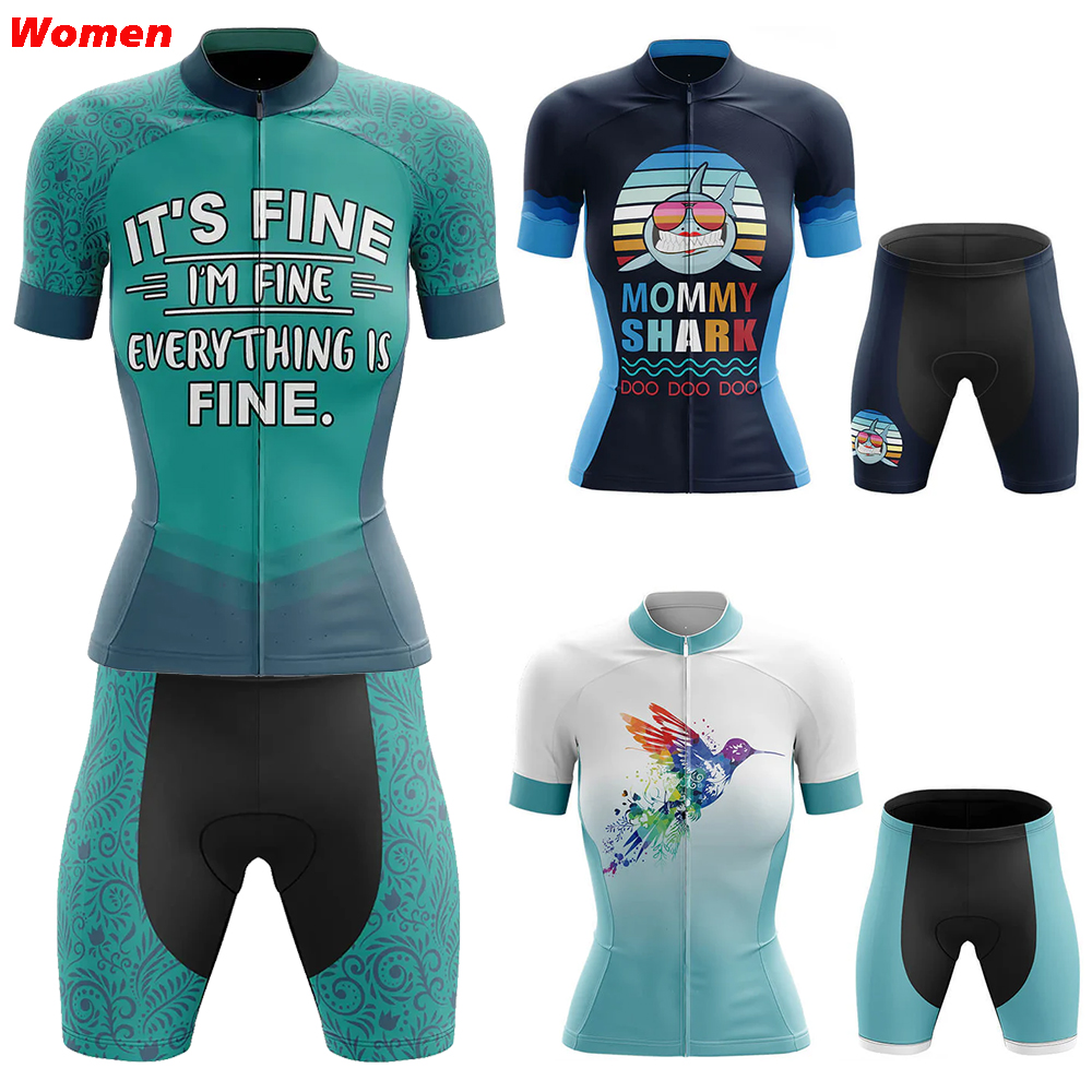 Mountain Biking Outfit - I'm Fine Polyester Fietskleding Uniform Jersey