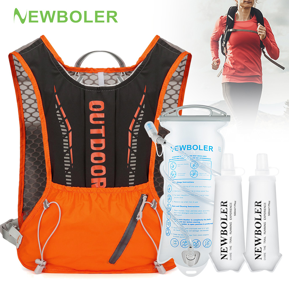 Mountain Biking Vest - NEWBOLER Hardlooptas voor buitensporten Ademende hydratatie